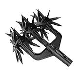 Garden Soil Scarifier 2-in Tiller with Spikes for Efficient Cultivation and Aeration