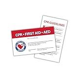 Lashicorn CPR and First Aid AED Certification Cards | 30 pk 2x3.5” Wallet Sized Business Paper Quick Reference Guide Fill Out Name Training Certificate