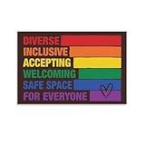 HEOVI LGBT Acceptance True Meaning LGBT Flag for Pride Month Gay Lesbian Trans Bisexual Canvas Posters Wall Art Bedroom Office Room Decor Gift Unframe-style 16x24inch(40x60cm)