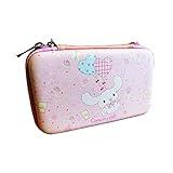 Ganbai New for New 3DS XL LL Carrying Case Storage Bag Pink Color, for Nintendo New3DS 3DSXL 3DSLL DSI NDSI XL Handheld Console, for Cinnamoroll Edition Protective Hard Carry Pouch with Hand Strap