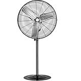 BILT HARD 8900 CFM 30" High-Velocity Industrial Pedestal Fan, 3-Speed Heavy Duty Industrial Standing Fan with Metal Aluminum Blades and Adjustable Height, Idea for Commercial, Shop, and Garage