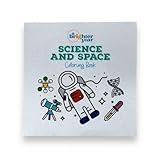 A Brighter Year The Original Adult Mini Coloring Book - Science & Space Edition - 3” x 3” Pocket Size, 50 Pages, Lay Flat Binding, Thick Paper, No Bleeding - Stress/Anxiety Relief - Travel & Gift