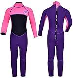 REALON Kids Wetsuit for Girls Boys Toddler and Youth 3mm Neoprene Child Full Wet Suits Warm in Cold Water Thermal Swimsuit Back Zip for Swimming Diving Jet Skiing Surfing