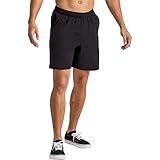 Hanes Men's Originals Cotton Pockets, Pull-On Jersey Gym Shorts, 7", Black