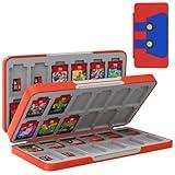 TiMOVO Game Card Case for Nintendo Switch 2/Switch OLED/lite, Compact & Portable Storage Holder Cartridge with 48 Game Card Slots and 24 Micro SD Cards Slots, Red Blue