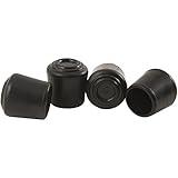 SoftTouch Rubber Leg Tip (4 Piece), 1", Black (4 count pack of 1)