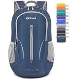 ZOMAKE Ultra Lightweight Packable Backpack 25L - Foldable Hiking Backpacks Water Resistant Small Folding Daypack for Travel(Navy Blue)