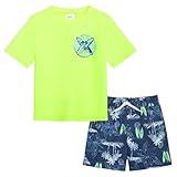 OSHKOSH B'GOSH Toddlers Boys' Swimsuit Trunk and Rashguard Set, Yellow 2T
