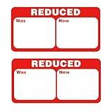 1050 Pcs Reduced Price Labels 1.97x0.98 inch Business Retail Discount Price Reduction Stickers Clearance Merchandising Sale Labels of Shop Butchers Bakers Market Seller