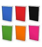 Book Sox Stretchable Book Cover: Jumbo 6 Print Value Pack. Fits Most Hardcover Textbooks up to 9 x 11. Adhesive-Free, Nylon Fabric School Book Protector Easy to Put On Jacket wash Re-use (Solid)