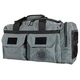 Serious Steel Fitness Gym Bag, 1000D Nylon Duffel Bag, Heavy Duty (Grey - Mid Bud 2.0)
