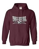 Go All Out XX-Large Maroon Mens Volleyball Cool Design Sweatshirt Hoodie