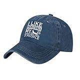 PLKIESMNJUA Pickleball Lover I Like Pickleball My Dog and Maybe 3 People Baseball Cap Cotton Cowboy Hat Fashionable for Man Woman Adjustable Blue