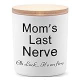 BFJLIFE Candle Gifts for Mom from Daughter/Son Funny Cool Unique Mothers Day Christmas Birthday Gifts for Mom Stocking Stuffers Moms Last Nerve Oh Look Its On Fire Lavender Scented Soy Candle