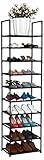 FIDUCIAL HOME 10 Tiers Shoe Rack 20-25 Pairs Sturdy Shoe Shelf