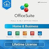 OfficeSuite Home & Business 5 in 1 Office Pack Documents, Sheets, Slides, PDF, Mail & Calendar Lifetime License 1 Windows PC 1 User [PC Online code]