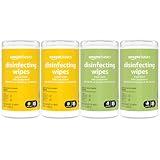 Amazon Basics Wipes, Lemon & Fresh Scent, Sanitizes/Cleans/Deodorizes, 340 Count (4 Packs of 85)