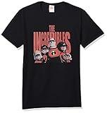 Disney Men's Incredibles Tees, Black/Title Head, x-Large