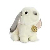 Aurora® Realistic Miyoni® Lop Eared Rabbit Stuffed Animal - Lifelike Detail - Cherished Companionship - Grey 8 Inches