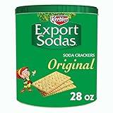 Keebler Export Sodas Soda Crackers, Soup Crackers, Lunch Snacks, Original, 28oz Can (1 Can)