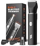 Body Hair Trimmer for Men, Manscape Electric Razor, Versatile Hair Trimmer for Groin, Beard, Nose/Ear Hair, Waterproof & USB-C Rechargeable, Travel Lock