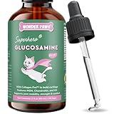 Premium Liquid Glucosamine for Cats – with Collagen, Glucosamine, Chondroitin, MSM, Taurine & Hyaluronic Acid – Cat Joint Support, Mobility & Flexibility - Hip & Joint Cat Supplement – 2oz