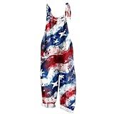 Hvyesh 4th of July Outfits for Women Rompers Dressy Casual Women's Jumpsuits Loose Fit Womens Overalls Summer Trendy 2025 XL