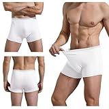 Relaxcare 10 Pack Mens Disposable Underwear, Cotton Portable Boxers Briefs for Travel/Fitness/Emergency/Hospital Stays,(White,S)