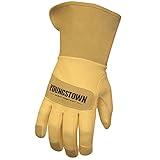 Youngstown Glove 11-3255-60-L Leather Utility Wide-Cuff Gloves, Large, Brown