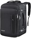 Gieury Carry On Backpack, 50L Travel Backpack, Luggage Backpack TSA Flight Approved Laptop Backpack for Men & Women, Large Expandable Bag 40L Daypack Lightweight Business Weekender Bag, Black