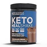 Keto Science Ketogenic Meal Shake Chocolate Dietary Supplement, Rich in MCTs and Protein, Packed with Collagen, Vitamins and Minerals, Keto and Paleo Friendly, Weight Loss, (14 servings), 20.49 Oz