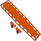 EMS XTRM Spine Board Stretcher Backboard for Patient - EMT Backboard Immobilization Portable Patient Transport Rescue Lightweight PE Plastics Ambulance Stretcher Gurney, Orange