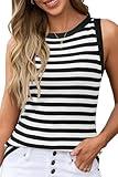 Arach&Cloz 2025 Womens Wool Blend Tank Tops Spring Summer Sleeveless Crew Neck Soft Cashmere Sweater Cute Fashion Dressy Business Casual Outfits Knit Trendy Work Clothes Black Beige XL