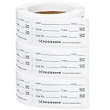 Outus 750 Pieces Food Labels for Containers 1 x 2 Inch Expiration Date Stickers Waterproof Oil Meal Prep Dissolvable Food Storage Labels Freezer Tape Easy to Write for Home Kitchen Restaurant Supplies