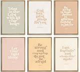 6pcs Children's Bible Verse Wall Art Christian Education Posters Prints Pictures Inspirational Quote Canvas Paintings Unisex Bible Wall Decor Boho Artwork Christian Classroom Decor Unframeless