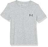 Under Armour Boys' Elite Short Sleeve T-Shirt, Stylish Crew Neckline & Fuller Cut for Complete Comfort, MOD Gray SP22, 6