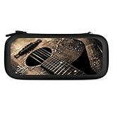 Acoustic Guitar EVA Carrying Case Compatible for Switch Hard Shell Cute Protective Game Bag Black-style