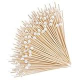 [300 Pcs] Cocktail Picks Toothpicks for Appetizers - 4.7 inch White Pearl Cocktail Toothpicks for Drinks Charcuterie Accessories Burgers Sandwich Party Decoration