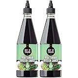 Best Of Thailand Vegetarian Oyster Sauce | [Improved NO MSG] Real Authentic Asian Brewed Vegan Sauces for Dressings & Cooking | Certified Kosher & Fat-Free | 2 Pack - Each 23.65 Fl Oz