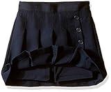 Nautica Girl's School Uniform Pleated Pull-on Scooter Skirt With Undershorts, Knit Waistband, Navy, 5