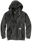 Carhartt Men's Rain Defender Paxton Heavyweight Hooded Zip Front Sweatshirt Sweater, -peat, Large