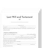 Last Will and Testament kit 2025, Simple Will Forms - Blank Legal Last Will Testament Forms, Do It Yourself Legal Will Kit - End of Life Planning Kit - 3 Blank Forms, Guide, & Envelopes