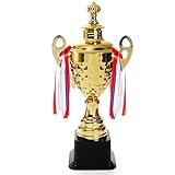 Fasmov Large Trophy Cup for Custom Trophy Keepsake, Gold Award for Sports, Tournaments, Competitions, 14.5 inches