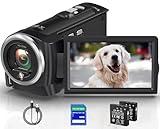 VENOPTIX 2.7K Video Camera Camcorder QHD 50MP YouTube Vlogging Camera 16X Digital Zoom Webcam 270 Degree Rotation Screen Camcorders with 32G SD Card and 2 Batteries Recording While Charging