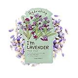 TONYMOLY I'm Lavender Sheet Mask, Korean Skin Care Face Mask, Hydrating & Moisturizing Skincare, Vitamin Infused Facial, Soothes Skin