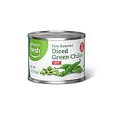 Amazon Fresh, Diced Green Chili Peppers Hot, 4 Oz