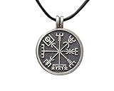 Baldur Jewelry - Viking Compass Necklace Talisman Vegvisir - Icelandic Norse Jewelry Necklace Pendant - Viking Gifts for Men - Viking Jewelry for Men Women - Compass Pendant Necklace - 925 Silver