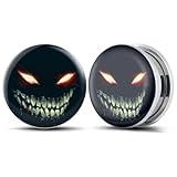 POBAISITER 2PCS Stainless Steel Fluoresscence Piercing Ear Gauges Epoxy Screw Fit Ear Plugs Tunnels Allergy Free Expander Earrings For Women Men Body Piercing Jewelry