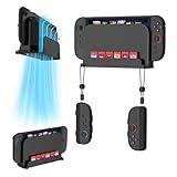 JDDWIN Wall Mount Stand for Nintendo Switch 2 (2025)/ Switch OLED, Metal Gaming Shelf Accessories for Wall with Joy-Con 2 Hanging Hook and 6 Game Storage Holder Safety Store Controller Holder (Black)