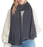 Womens Winter Scarf Long Soft Chunky Scarves Warm Blanket Oversized Shawl Wraps,Dark Grey